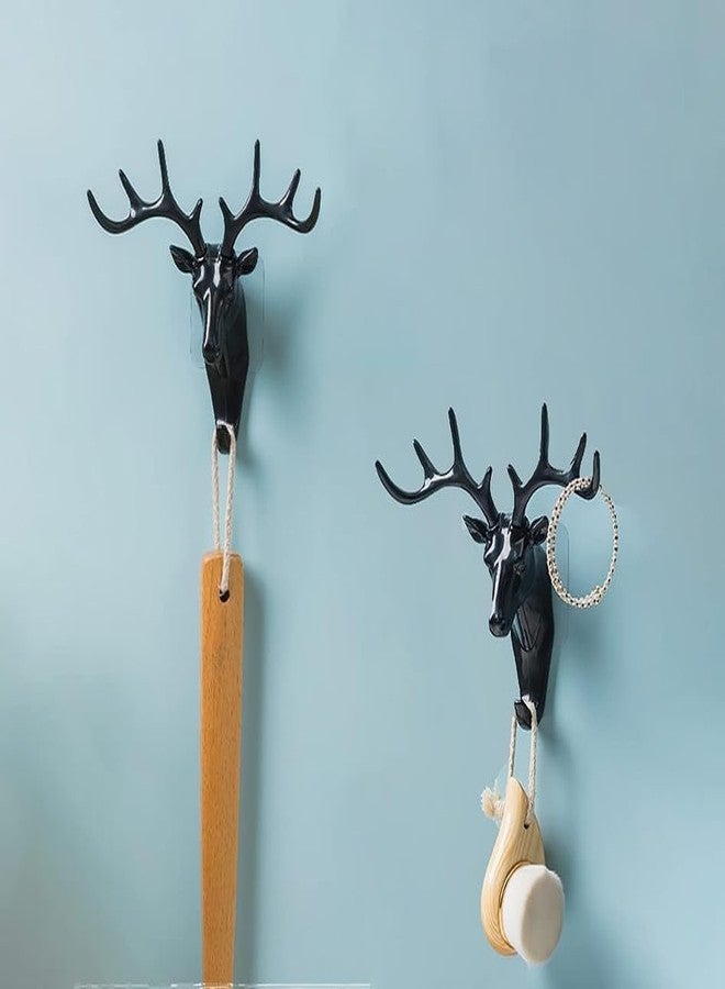 FLORISCA Deer Key Holder, Creative Deer Head Traceless Wall Hook, 3D Plastic Wall Hanging Hook for Keys, Small Accessories, Home Organization (Pack of 1) - Image 3